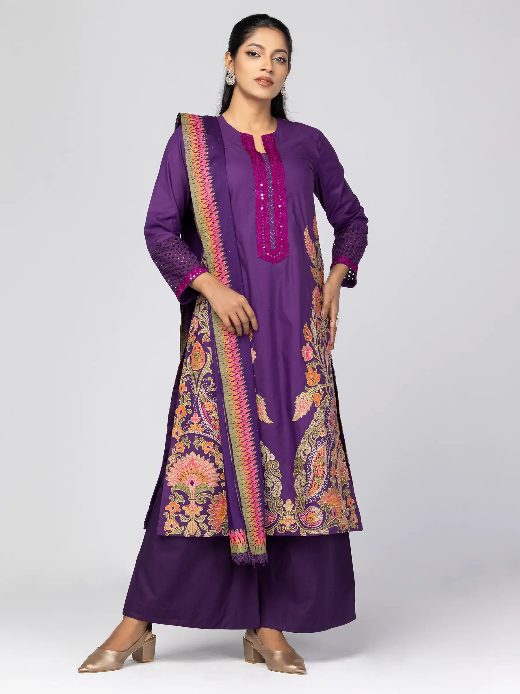 Purple Ornamenta Theme Shalwar Kameez